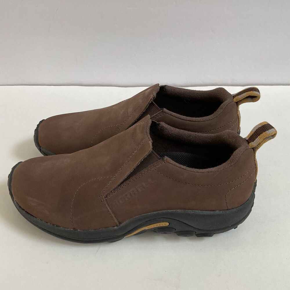 Merrell Jungle Moc Nubuck Leather Sneakers Womens 6.5 Brown J55994 Comfort